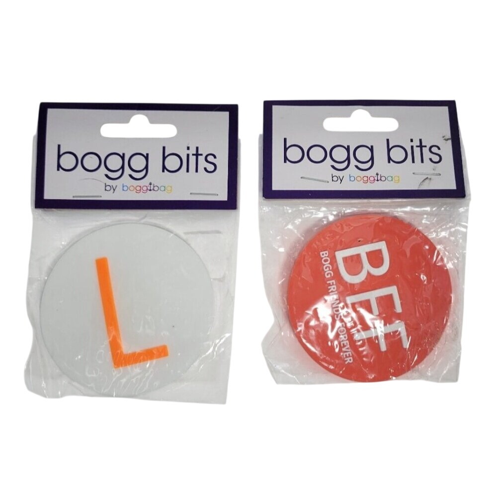 Bogg Bag Bogg Bits Unisex OS White‎ Coral NEW Letter L BFF Charms Set of 2